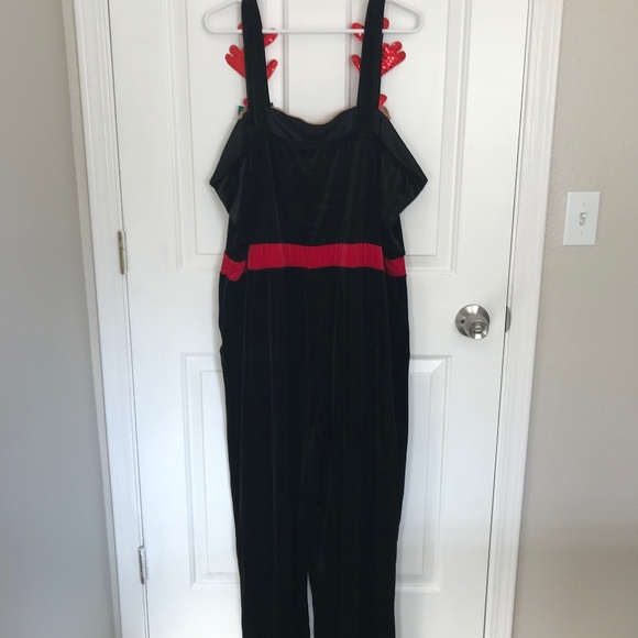 Christmas No Boundaries Reindeer Velvet 3D Print Jumpsuit Overalls Size XXXL 21 - Picture 5 of 8